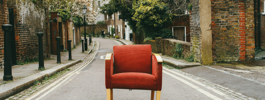 Red Arm Chair In Middle of the Road - Does Therapy Work? Yes It Does, And Here's The Evidence - Sandra Harewood Counselling