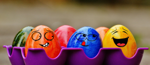 Box of Coloured Eggs With Painted Faces - Verbal Abuse: When The Joke Just Isn't Funny - Sandra Harewood Counselling