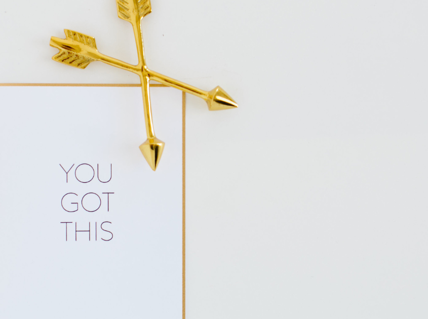 Gold arrows on white card with words you got this - Counselling and Coaching Support For Couples - Sandra Harewood