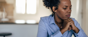 Worried woman waiting for a call - Sandra harewood