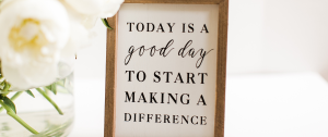 Picture with text - 'Today is a good day to start making a difference' - Can this marriage be saved?
