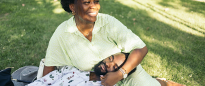 couple in love resting in the park