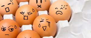 A carton of eggs, each one symbolising fragile emotions held within a relationship.