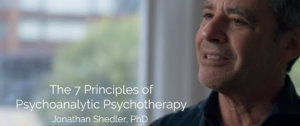 A still image of psychologist Jonathan Shedler speaking about depth psychotherapy.
