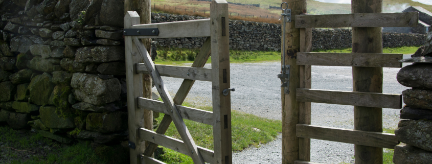 An open gate leading to a quiet country path, representing personal responsibility, reflection, and the journey through relationship crossroads.